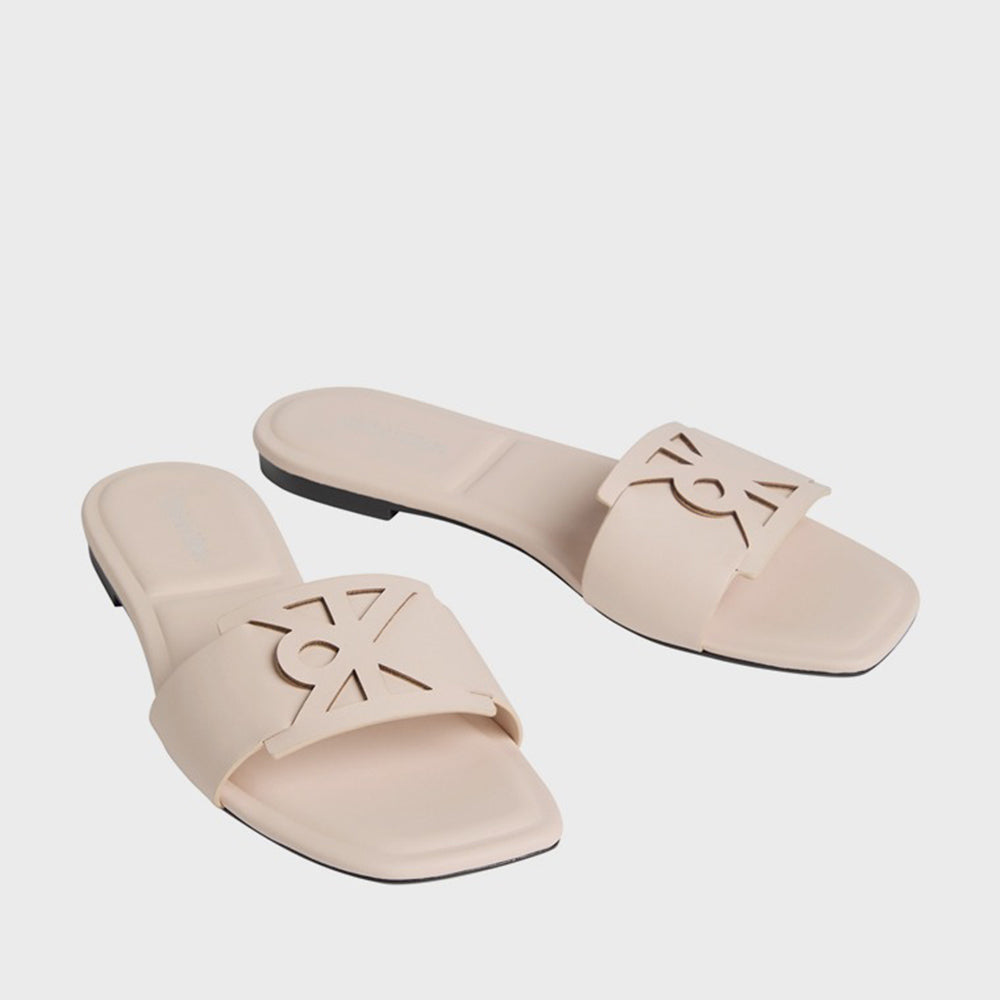 Square Flat Sandal - Baby Pink