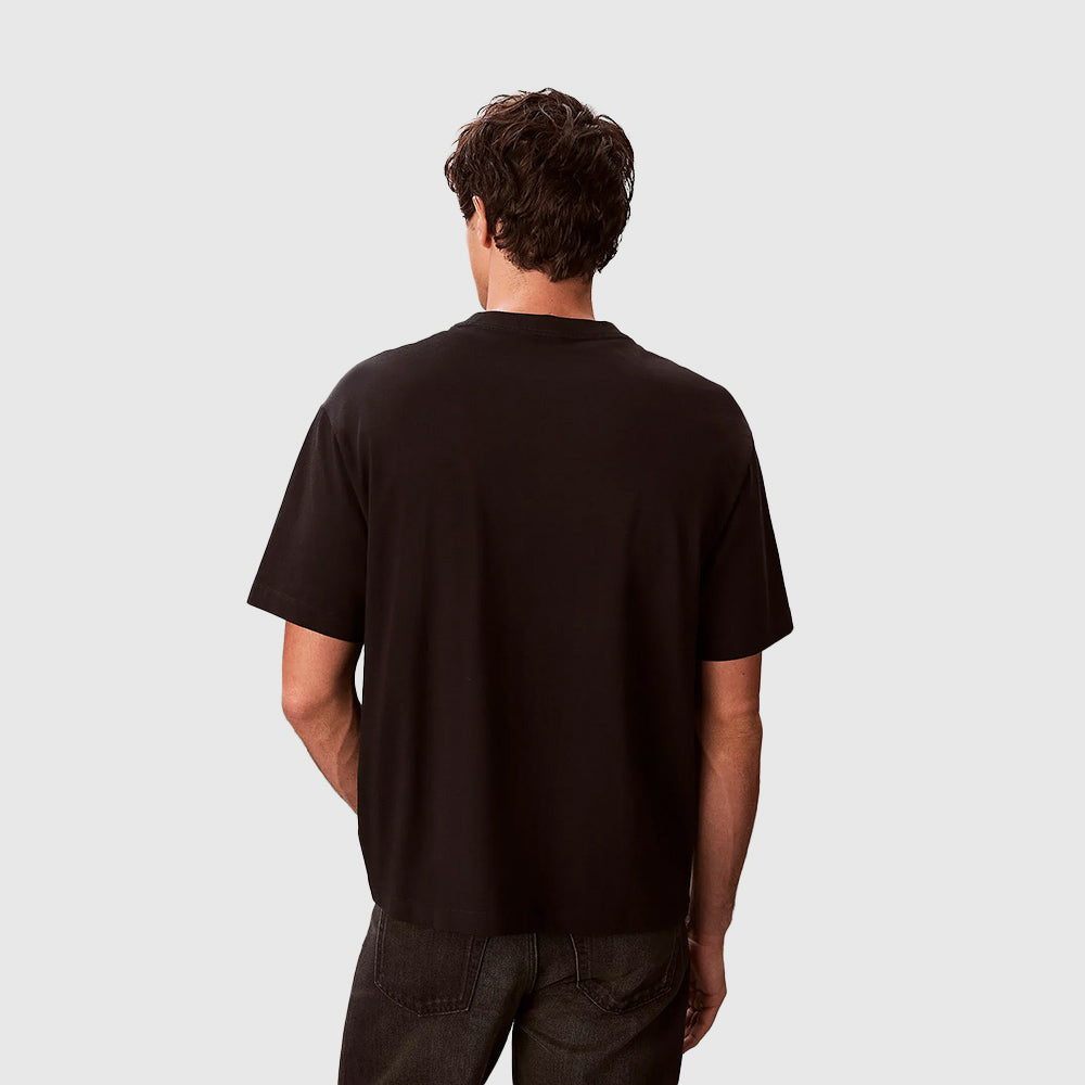 Relaxed Logo Appliqué T-Shirt - Black