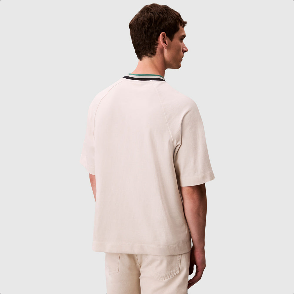 Jersey Tipped Raglan T-Shirt - Offwhite