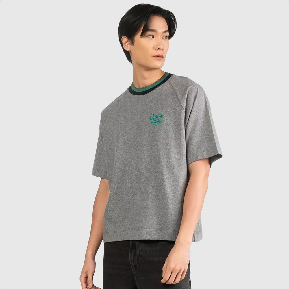 Calvin Klein Tipped Raglan T-Shirt - Grey Heather |ThirdBaseUrban