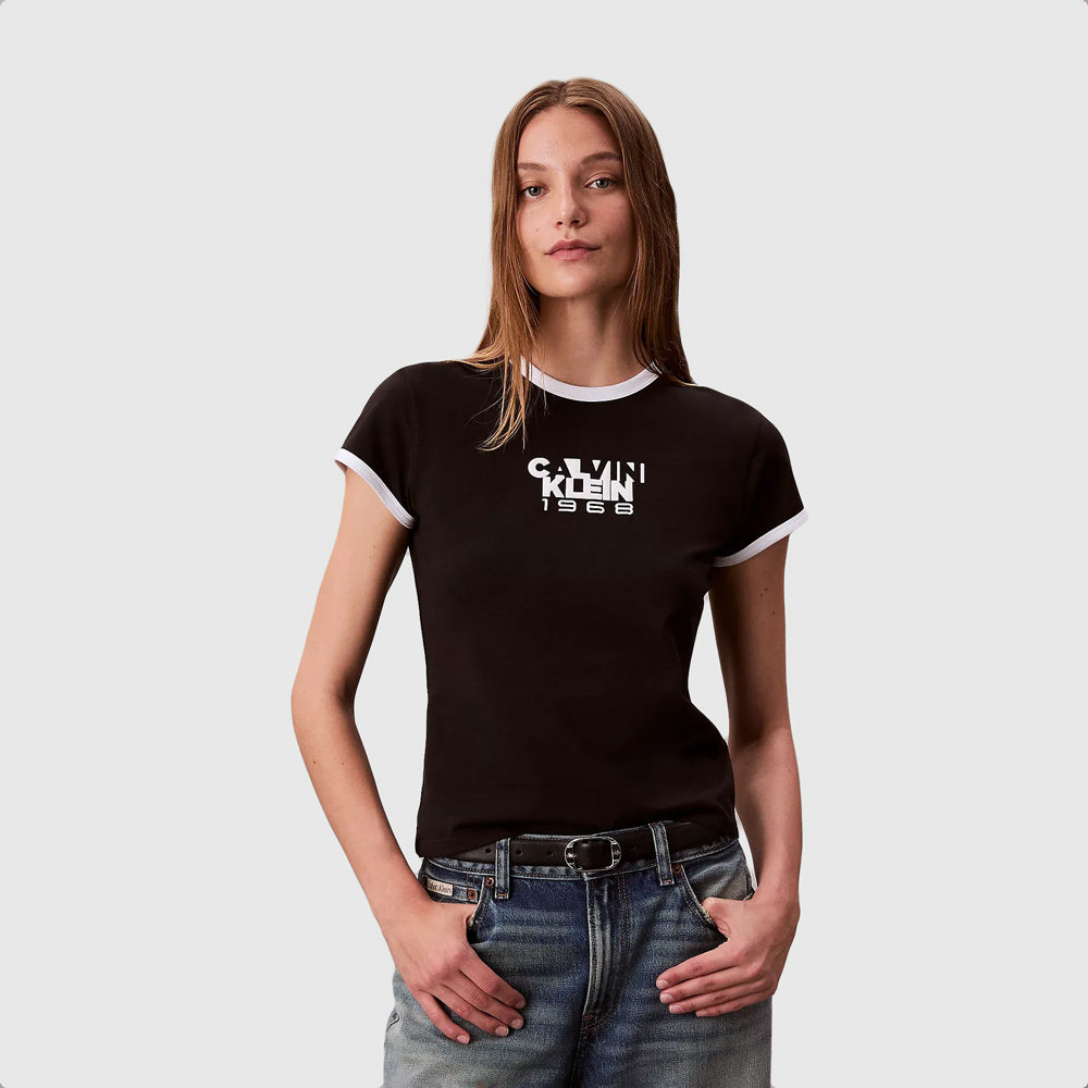 Calvin Klein 1968 Graphic Baby T-Shirt - Black |ThirdBaseUrban