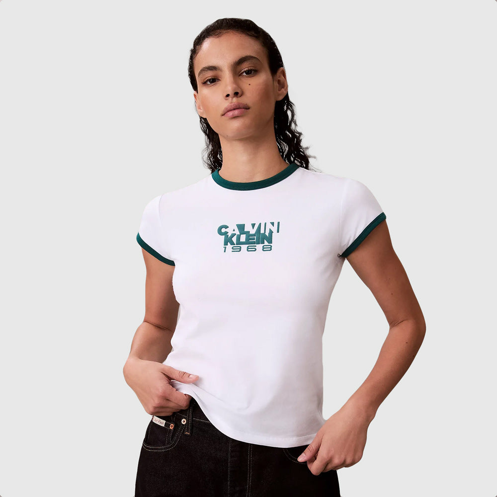 Calvin Klein Graphic Baby T-Shirt - White |ThirdBaseUrban