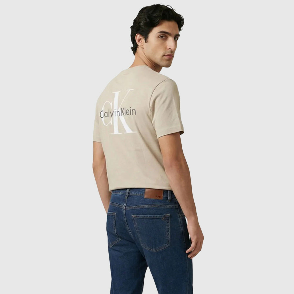 Classic Back Monologo T-Shirt - Beige