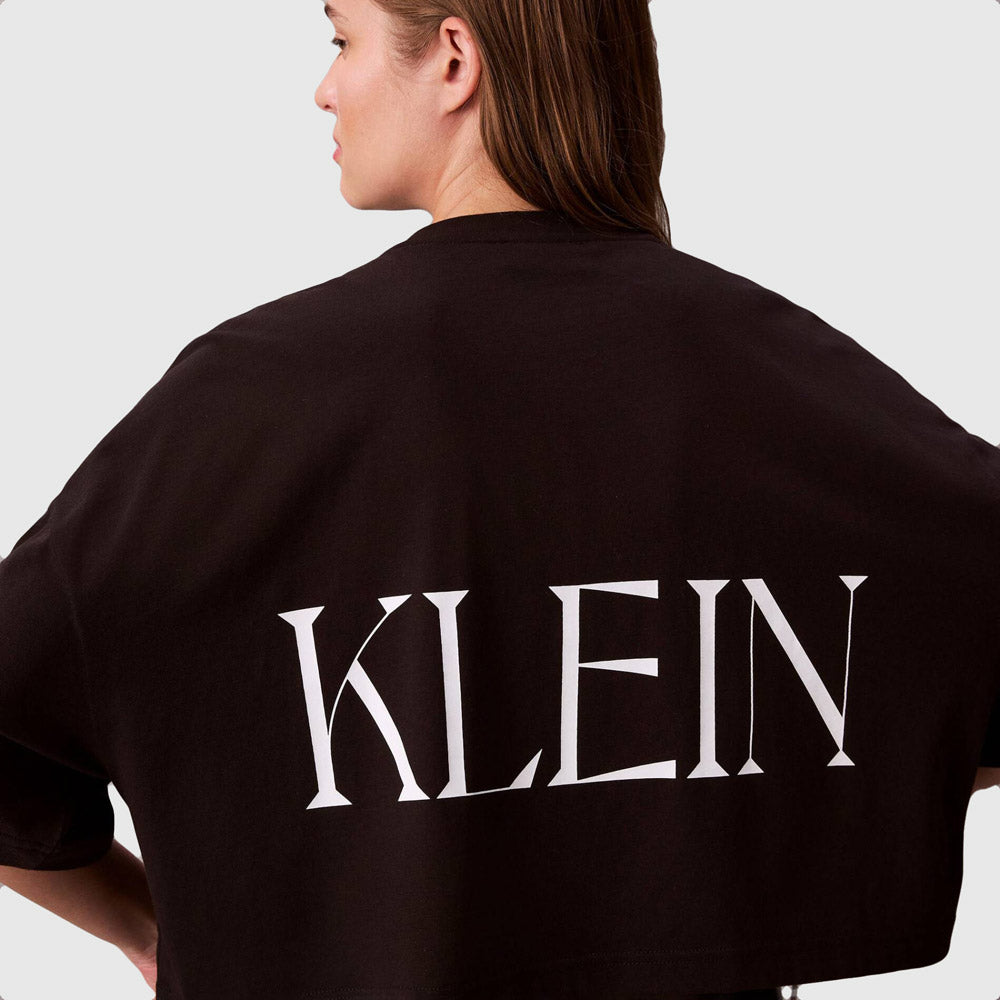 Cropped Graphic T-Shirt - Black