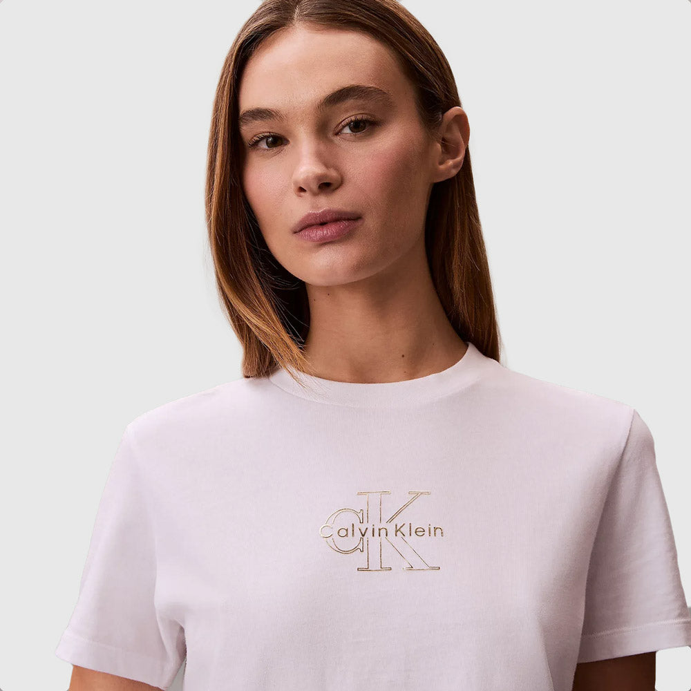 Classic Foil Monologo T-Shirt - White