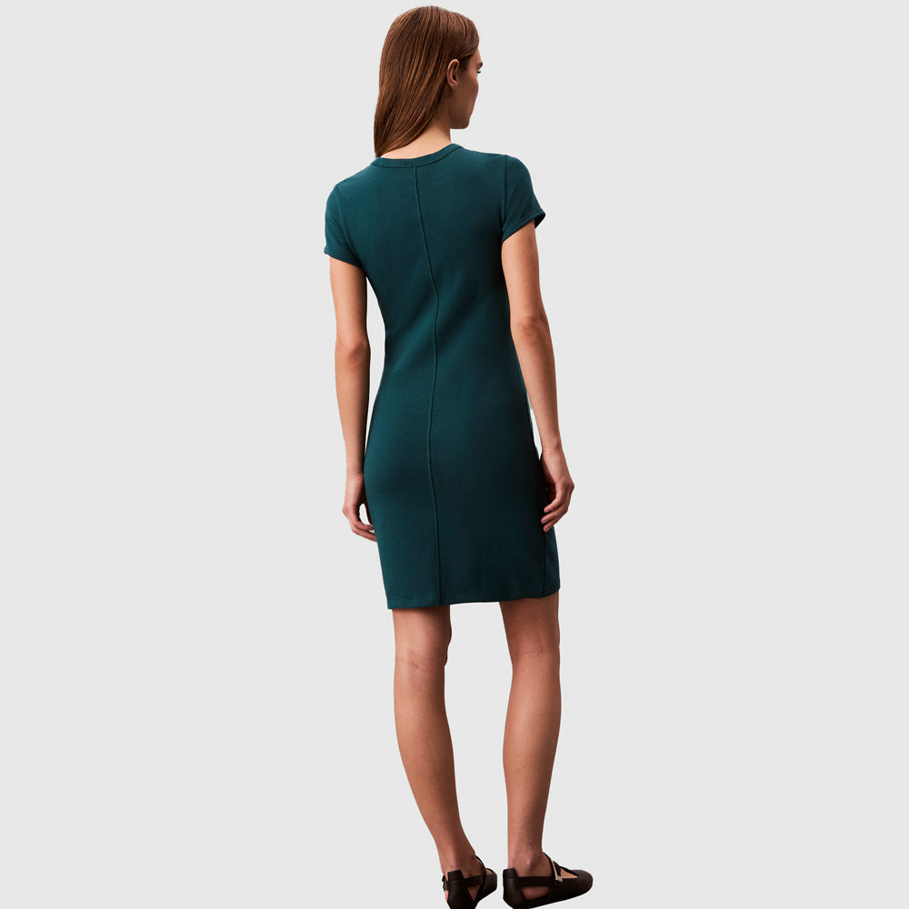 Contour Rib Mini Dress - Teal