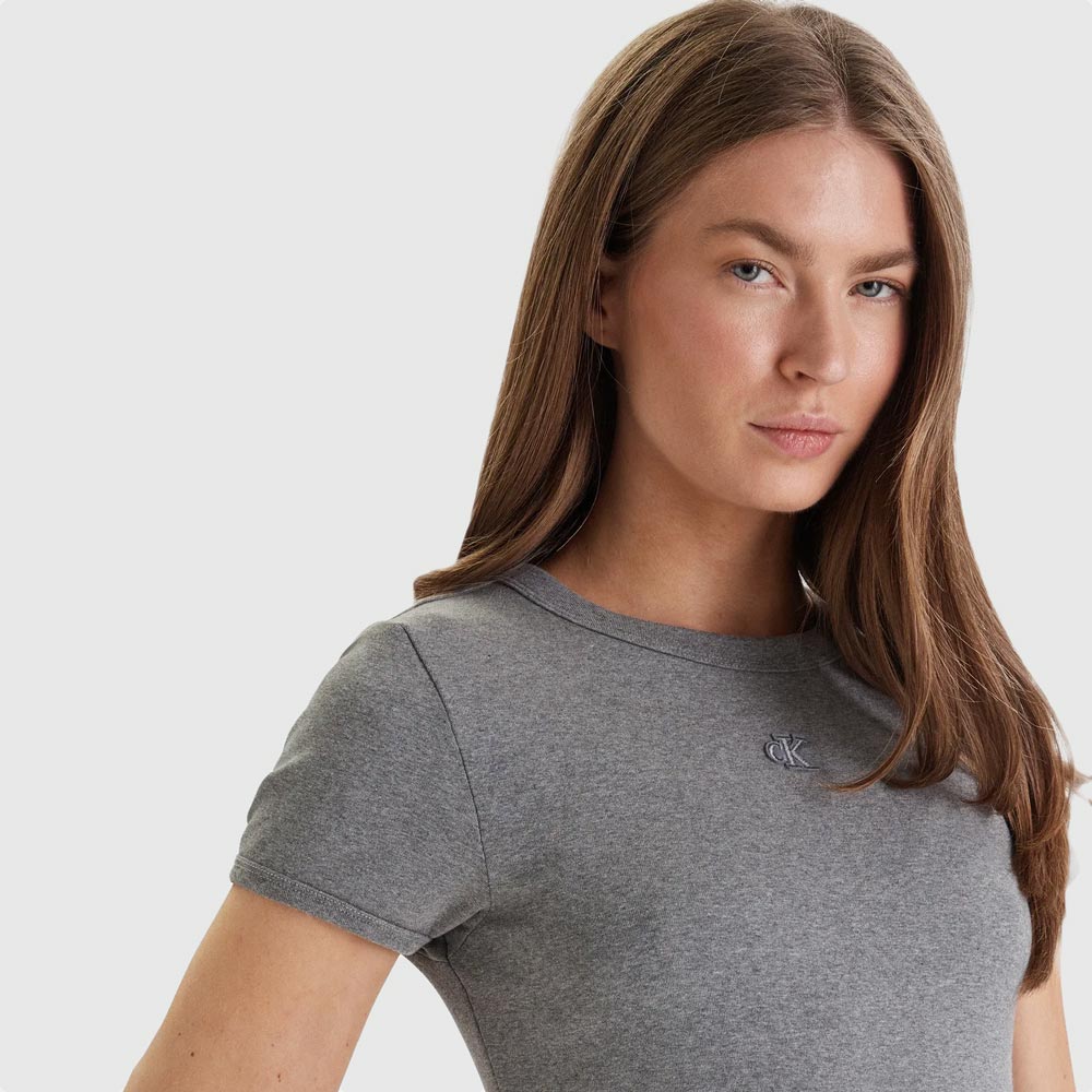 Contour Rib Mini Dress - Grey Heather