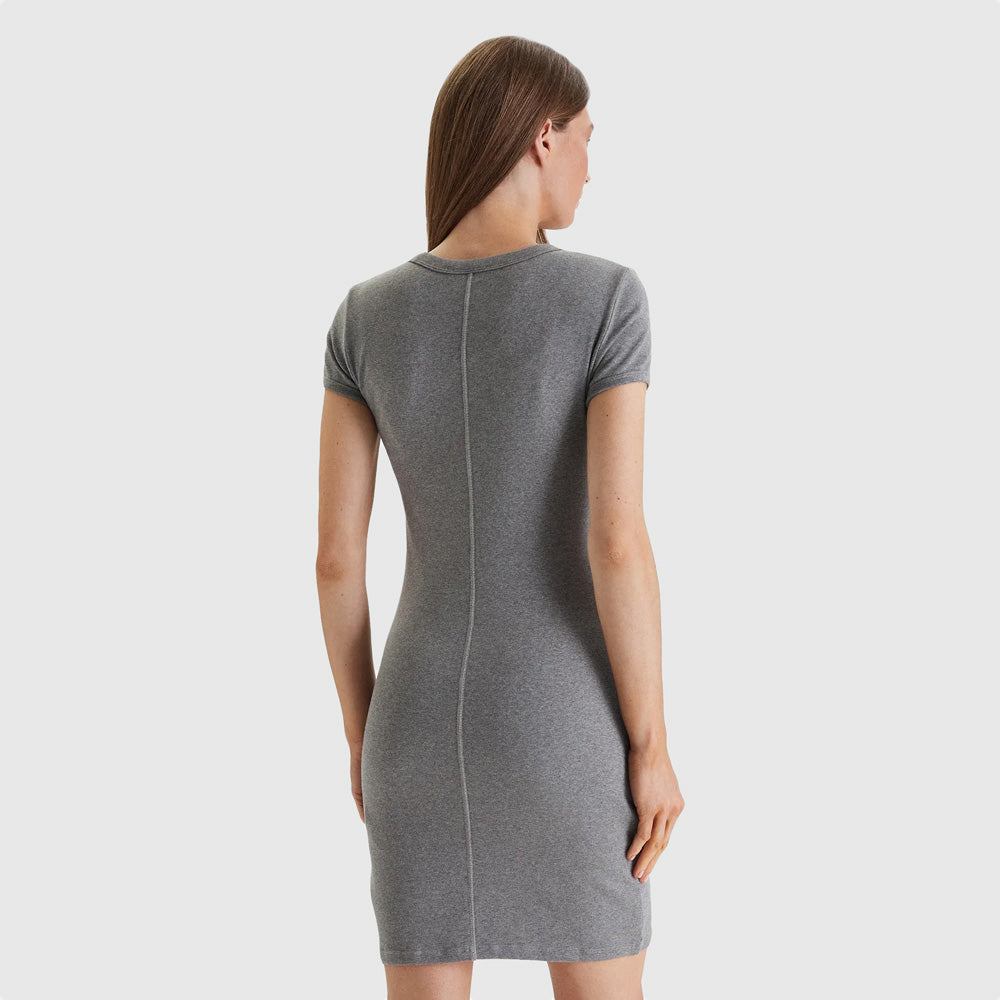 Contour Rib Mini Dress - Grey Heather