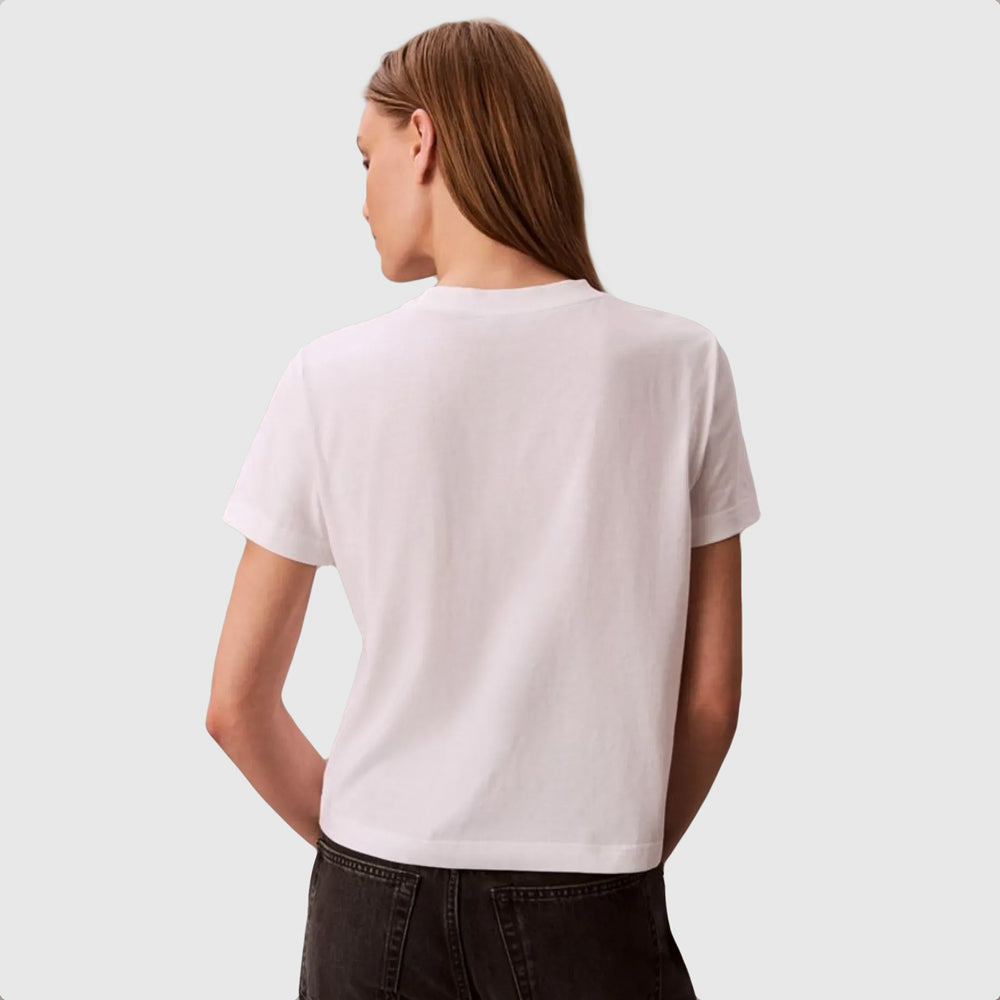 Fitted Script T-Shirt - White