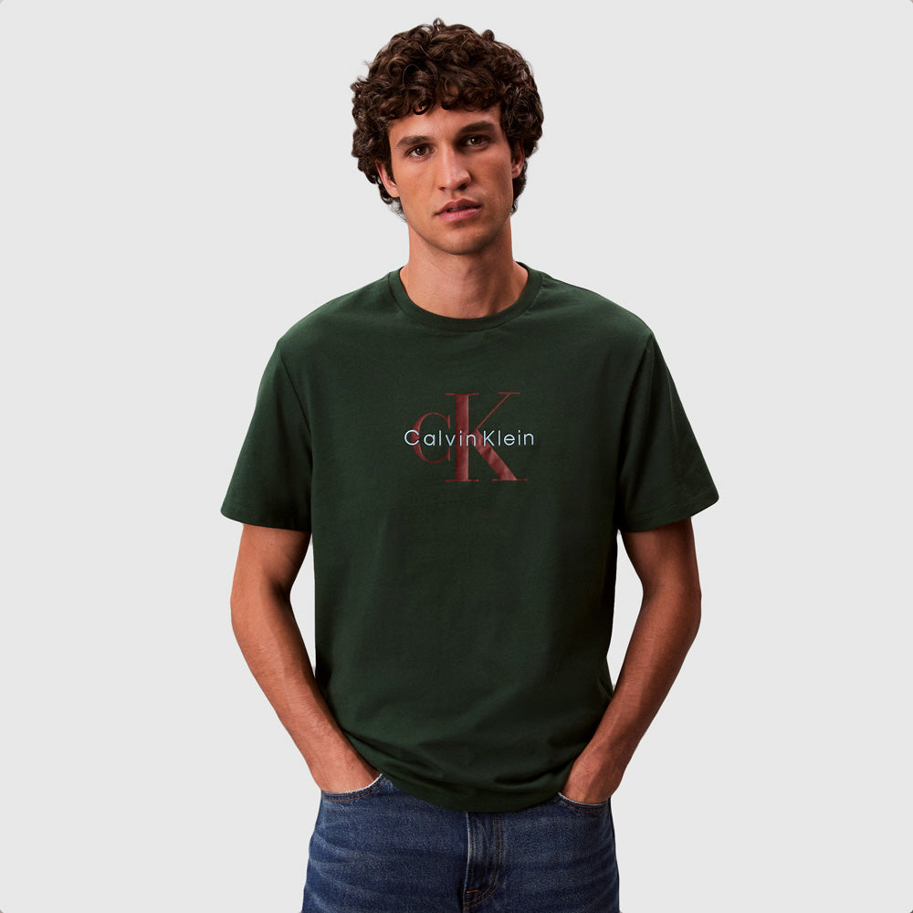 Calvin Klein Hero Monologo T-Shirt - Dark Green |ThirdBaseUrban