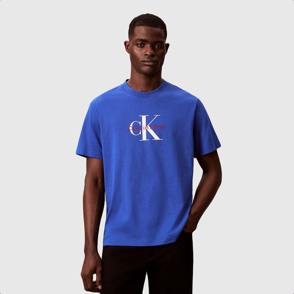 Calvin Klein Hero Monologo T-Shirt - Blue |ThirdBaseUrban