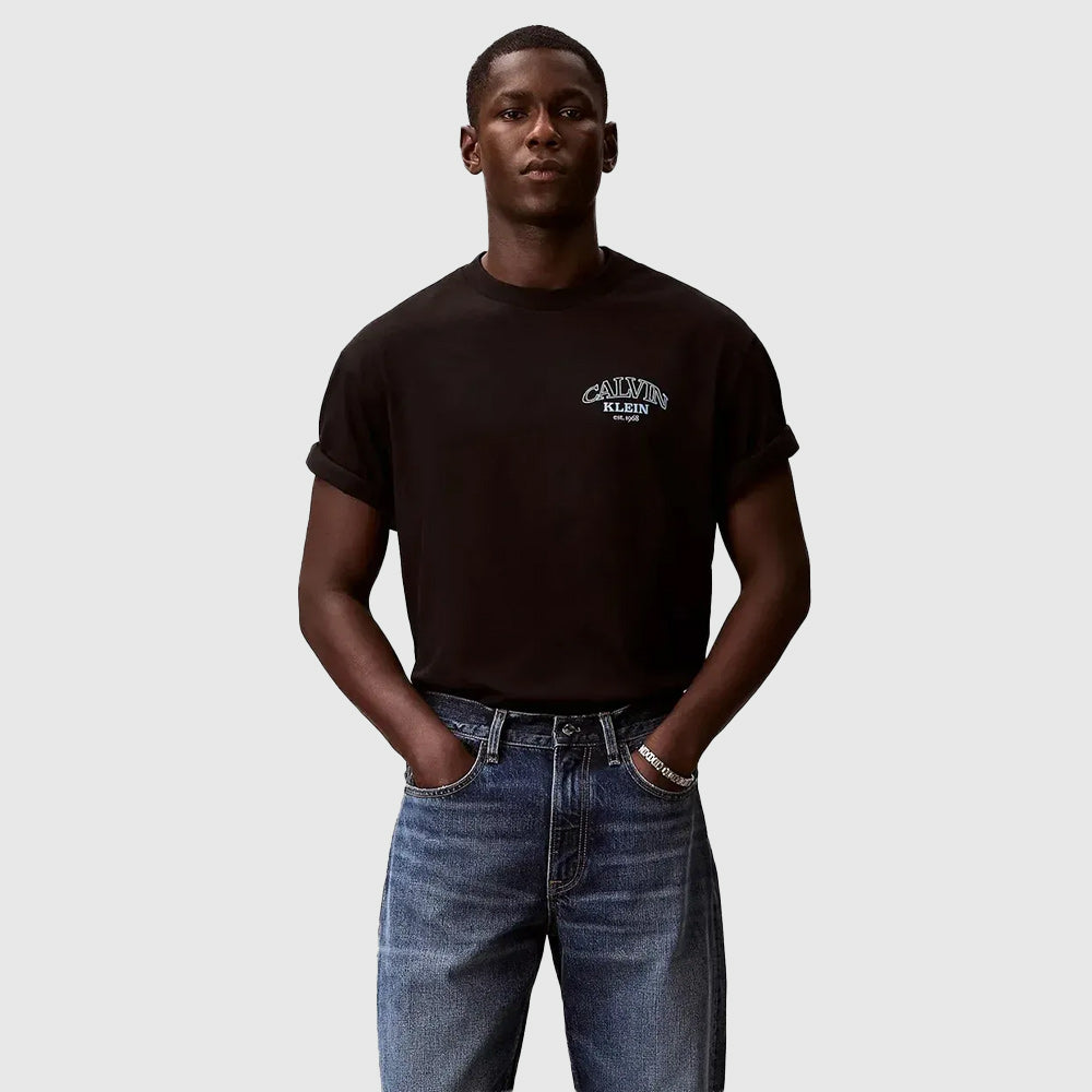 Relaxed Embossed Monologo - Black