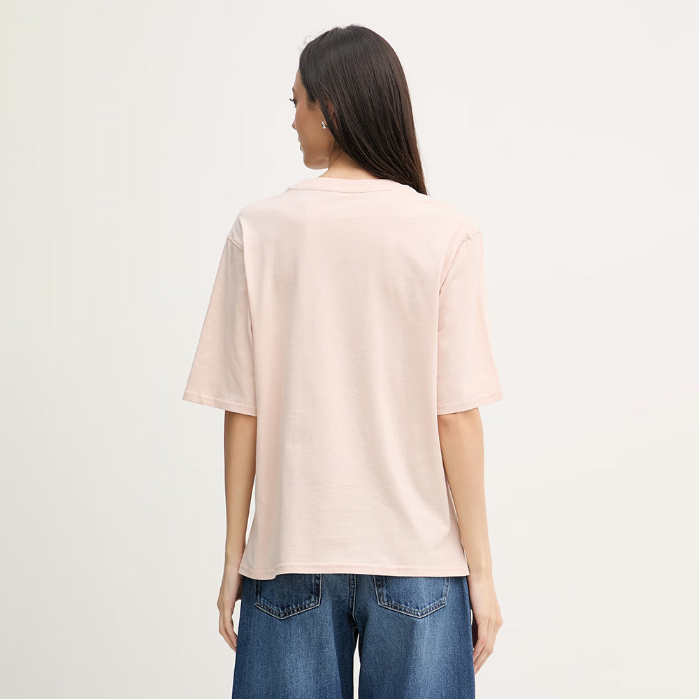 Seasonal Graphic Oversized T-Shirt Floral - Beige