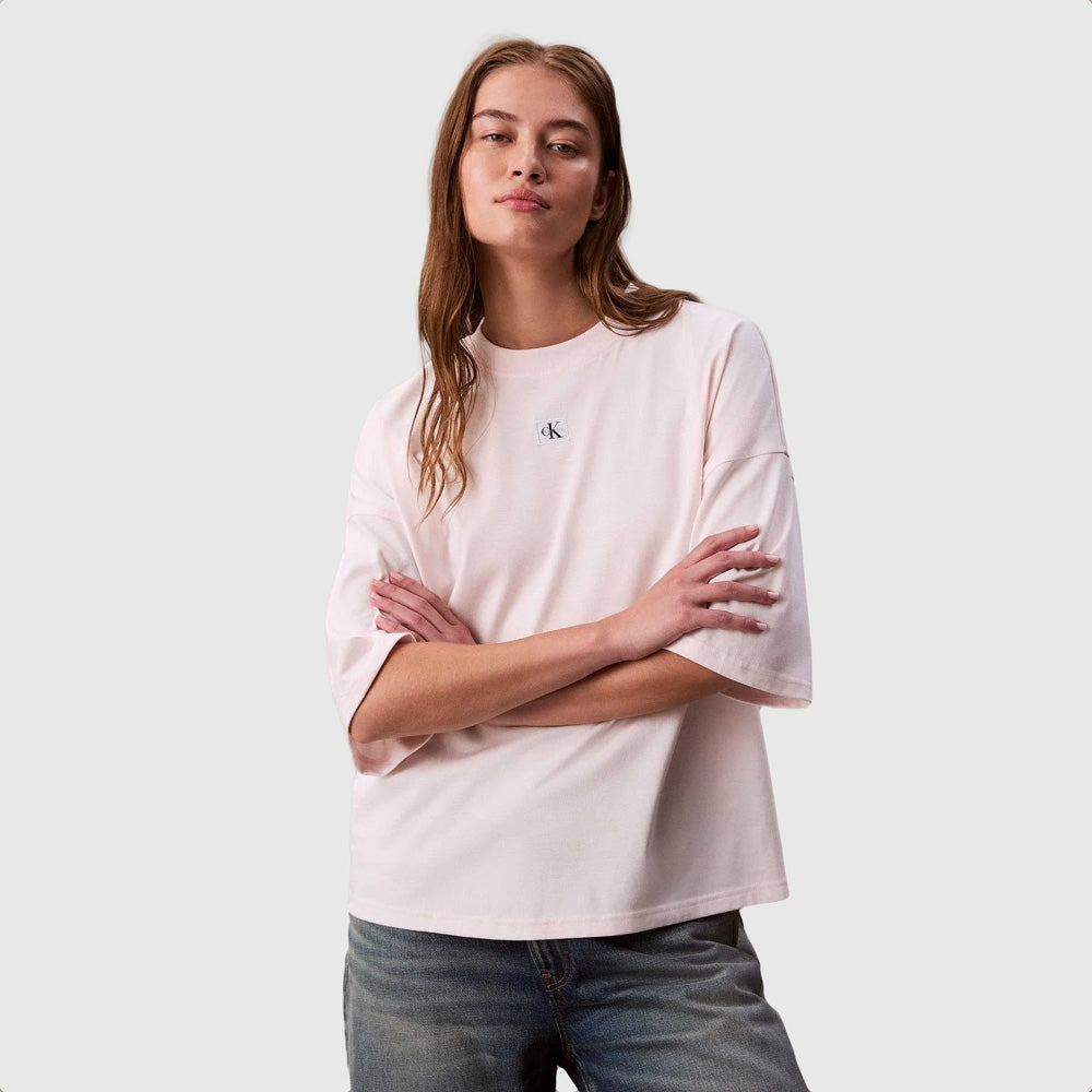 Calvin Klein Label Oversized T-Shirt - Blush |ThirdBaseUrban