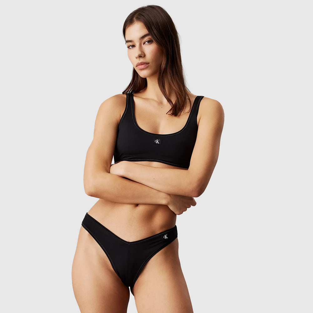 Calvin Klein Swim Delta Bikini Bottom - Black |ThirdBaseUrban