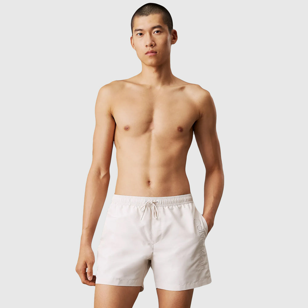 Calvin Klein Swim Drawstring Short - Offwhite |ThirdBaseUrban
