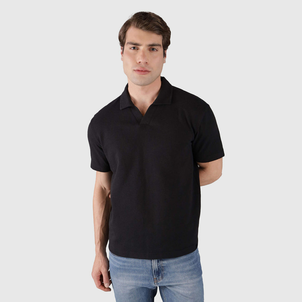 Calvin Klein Crepe Jersey Golfer - Black |ThirdBaseUrban