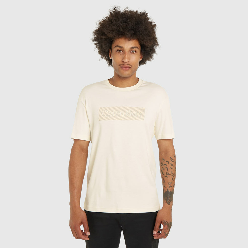 Calvin Klein Textured Embroidery T-Shirt - Offwhite |ThirdBaseUrban