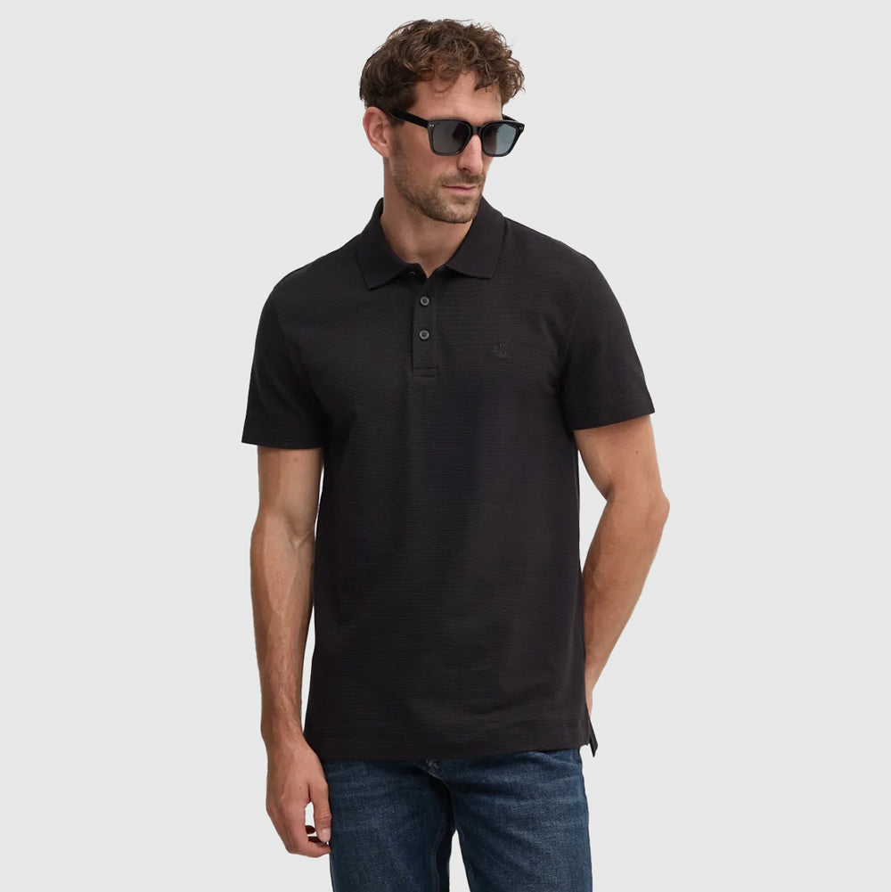 Calvin Klein Textured Golfer - Black |ThirdBaseUrban