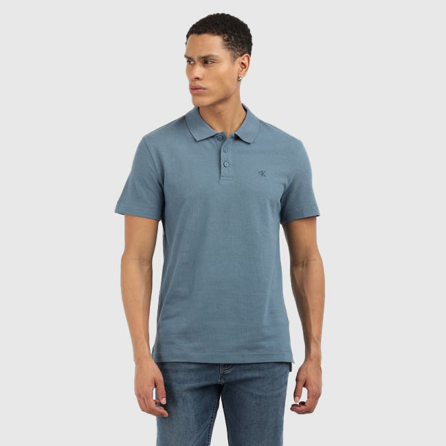 Calvin Klein Textured Golfer - Blue |ThirdBaseUrban