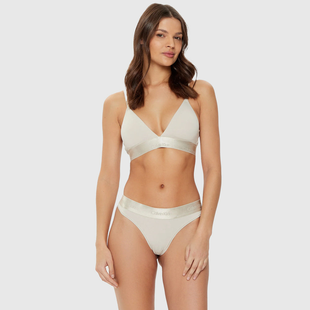 Lined Triangle Bralette - Offwhite