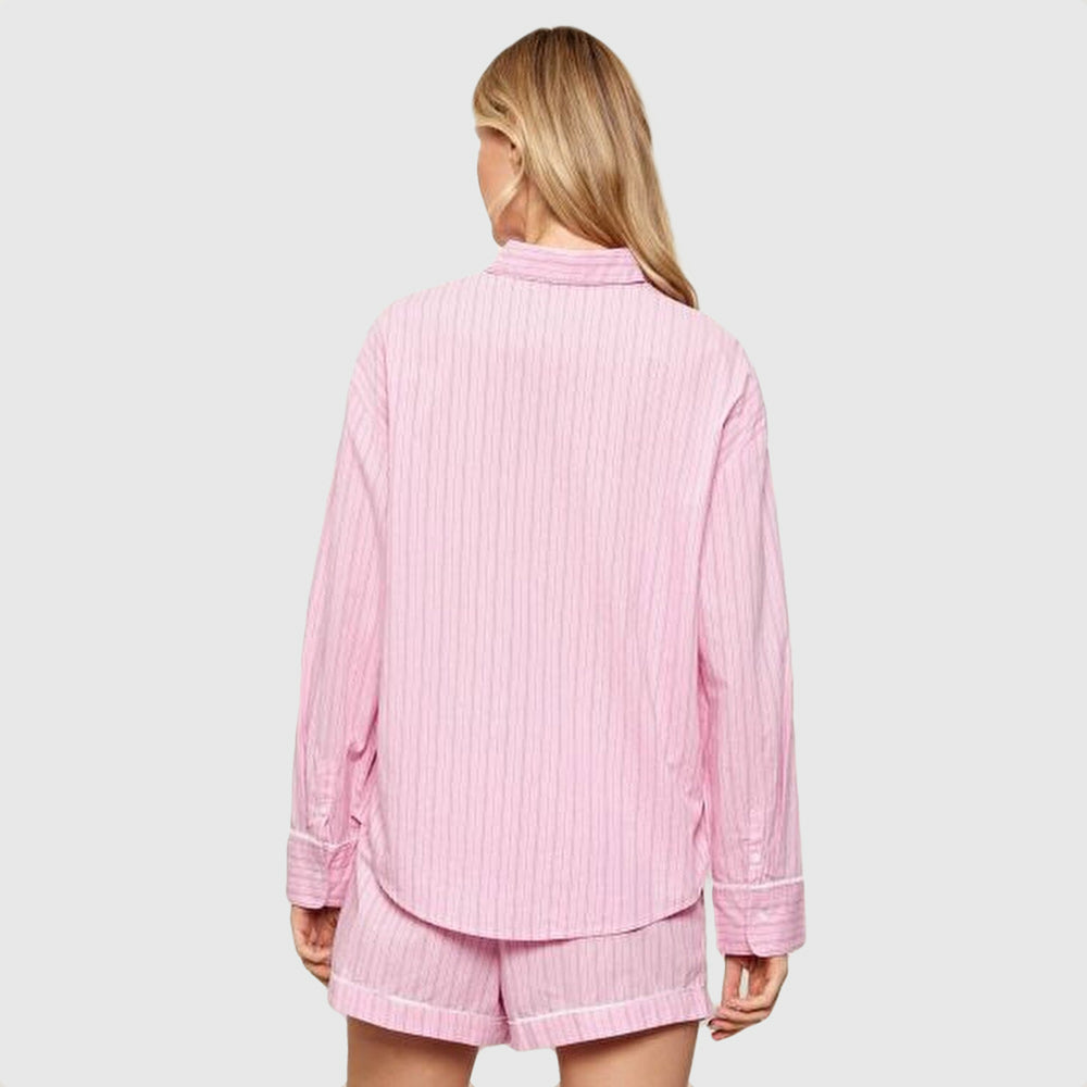V Day Shirt Short Set - Pink