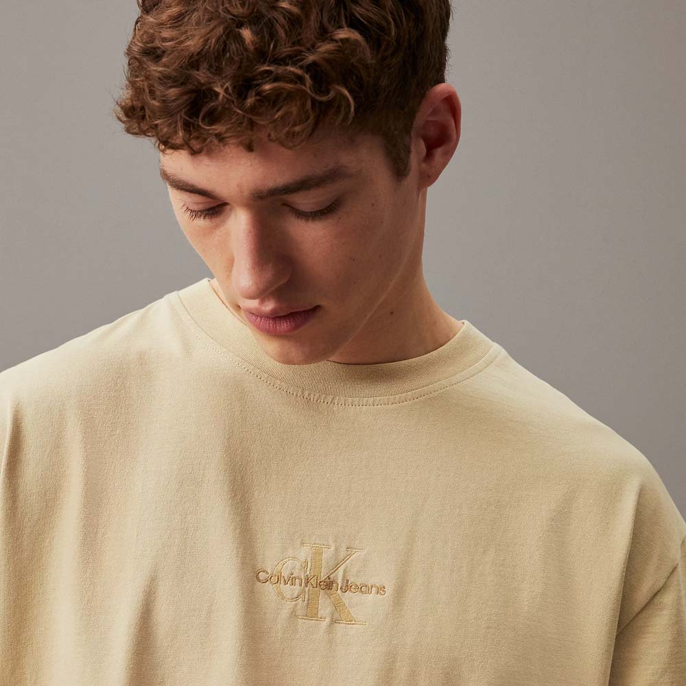 Washed Monologo T-Shirt - Khaki