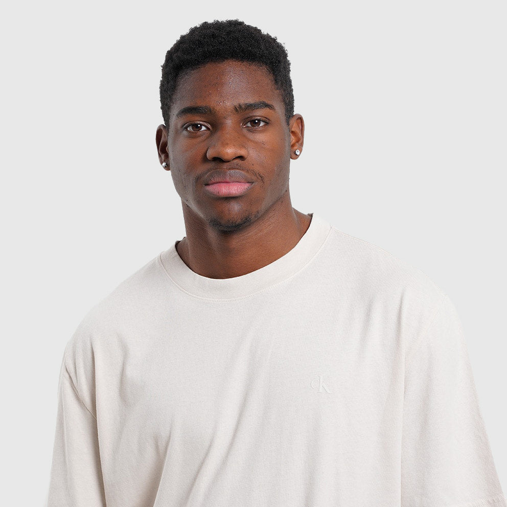 Washed Print T-Shirt - Light Grey