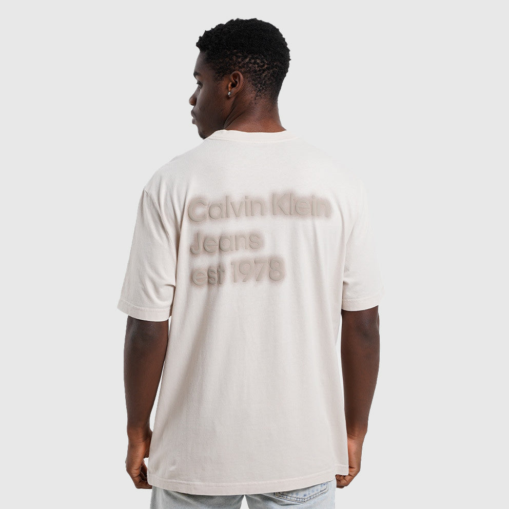 Washed Print T-Shirt - Light Grey