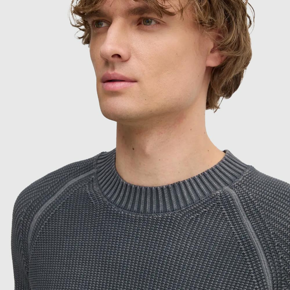 Washed Raglan Sweater - Grey