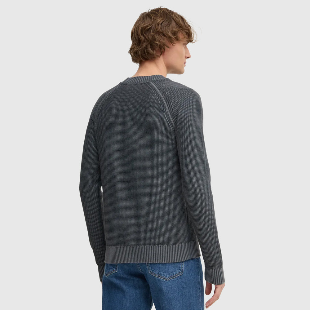 Washed Raglan Sweater - Grey