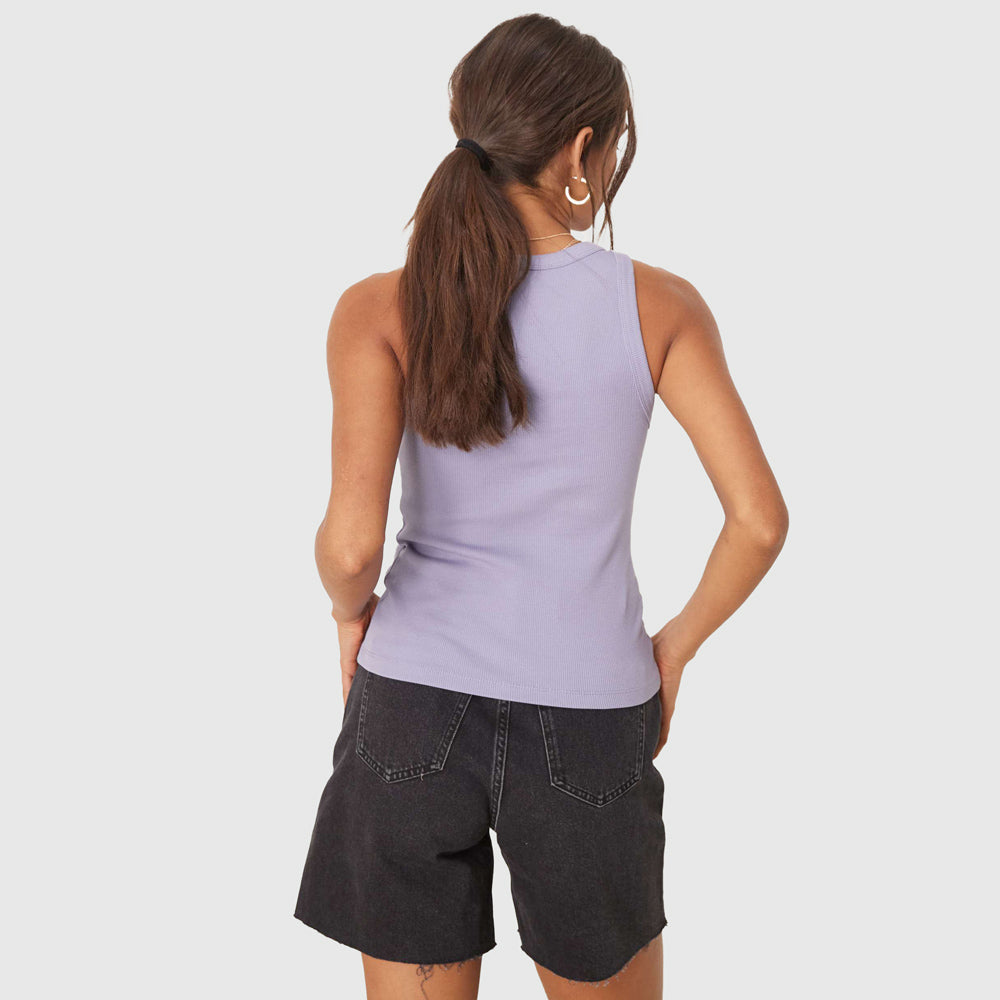 Washed Rib Tank Top - Violet