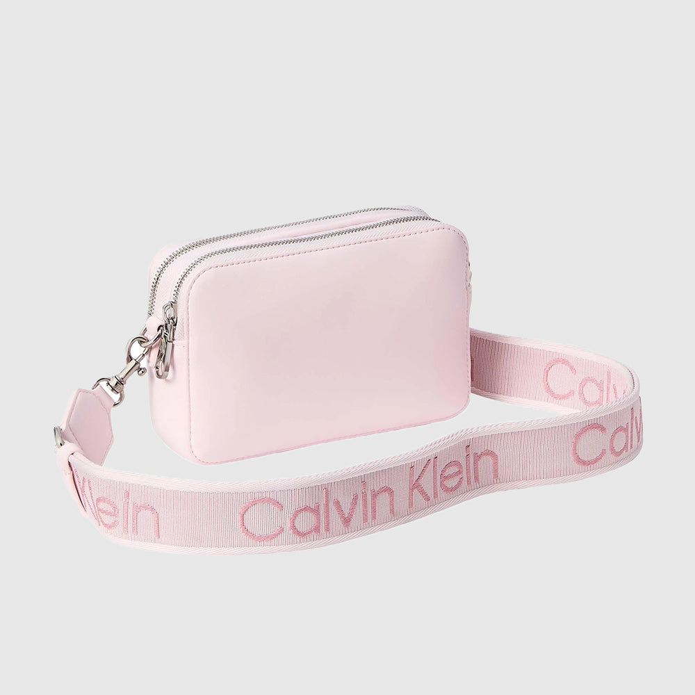 Webbing Double Strap Camera Bag - Baby Pink