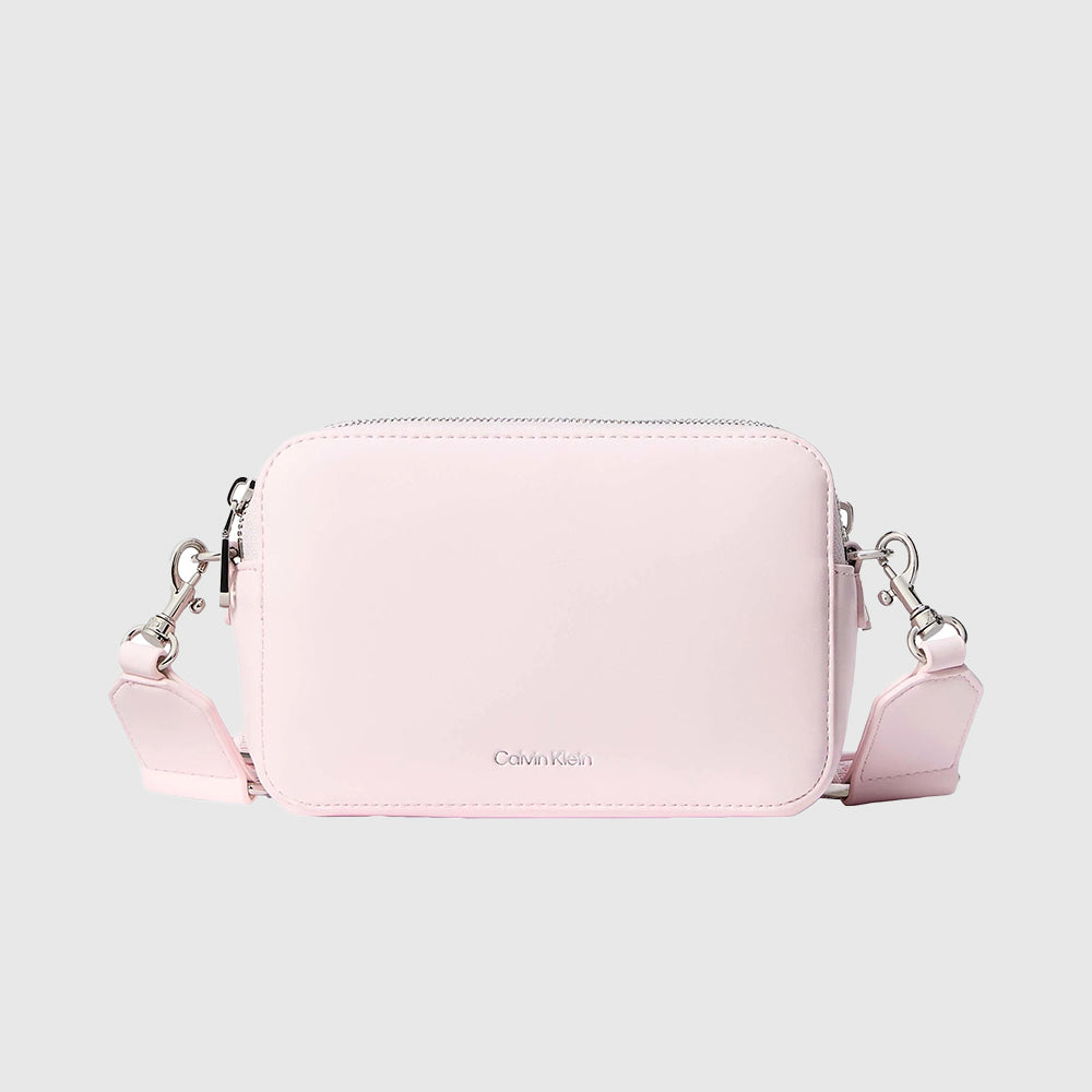 Webbing Double Strap Camera Bag - Baby Pink