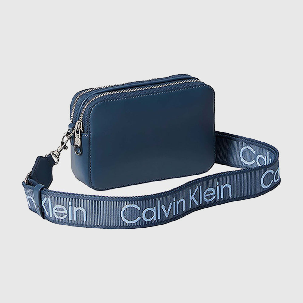 Webbing Double Strap Camera Bag - Navy