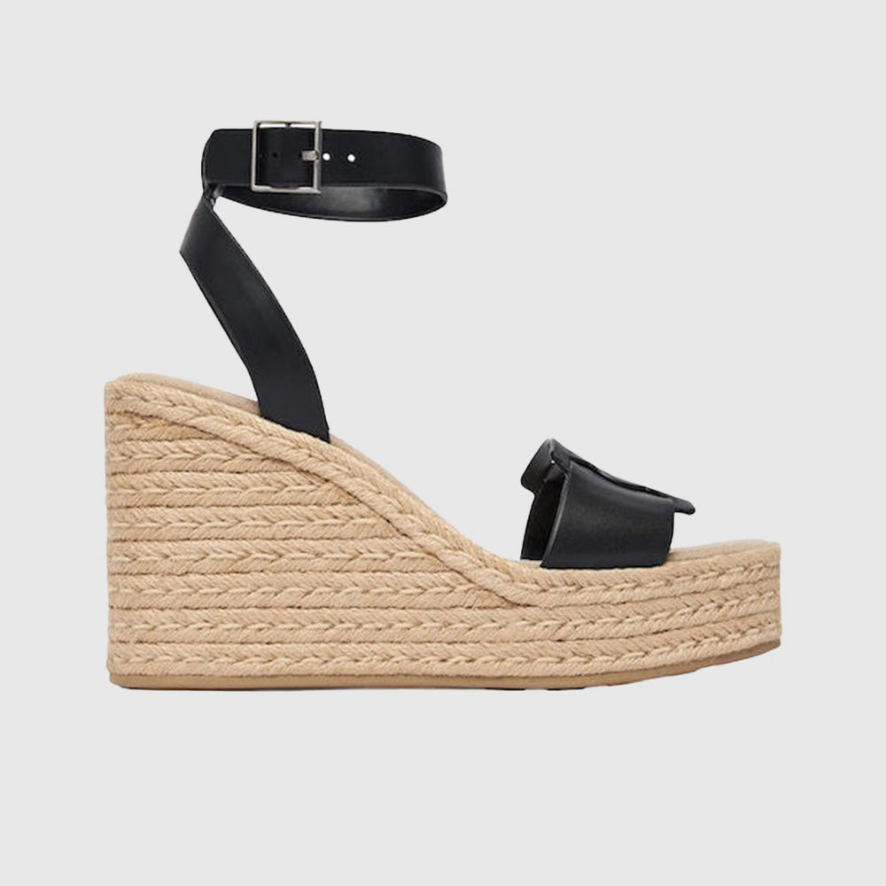 Leather Wedges - Black