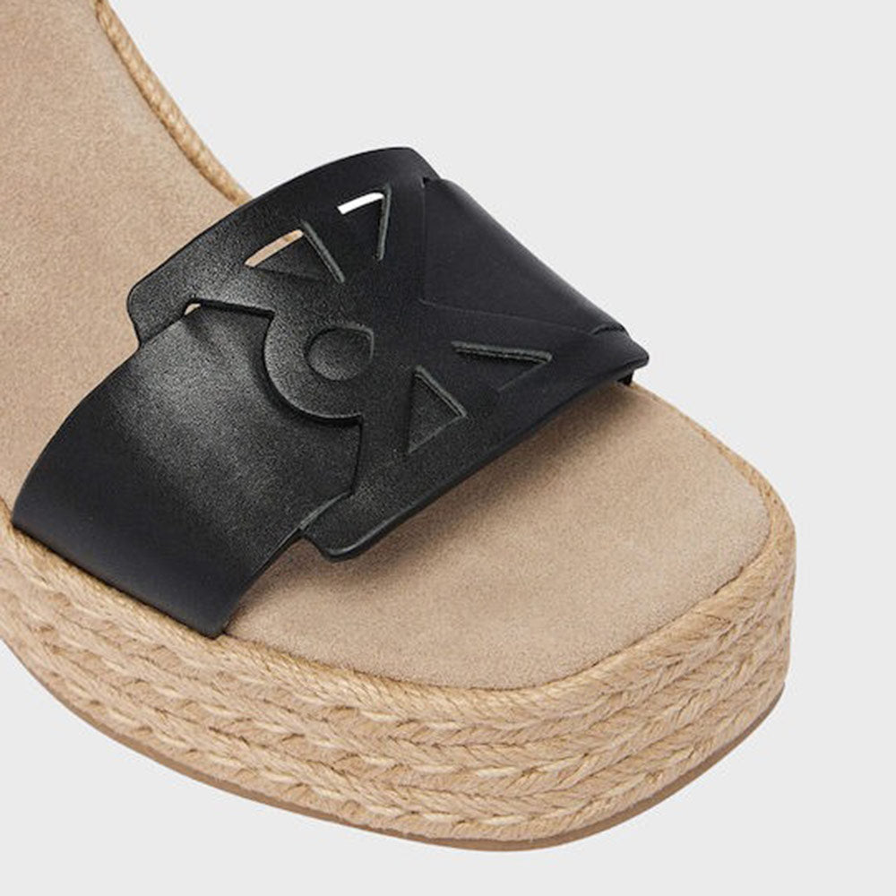 Leather Wedges - Black