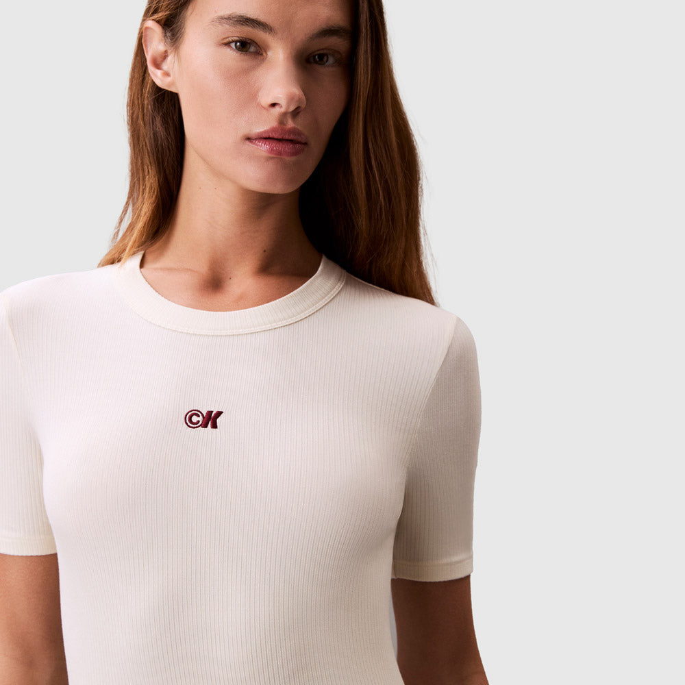 Modal Rib Dress - Cream