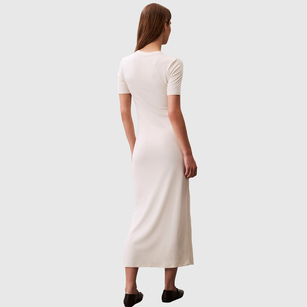 Modal Rib Dress - Cream