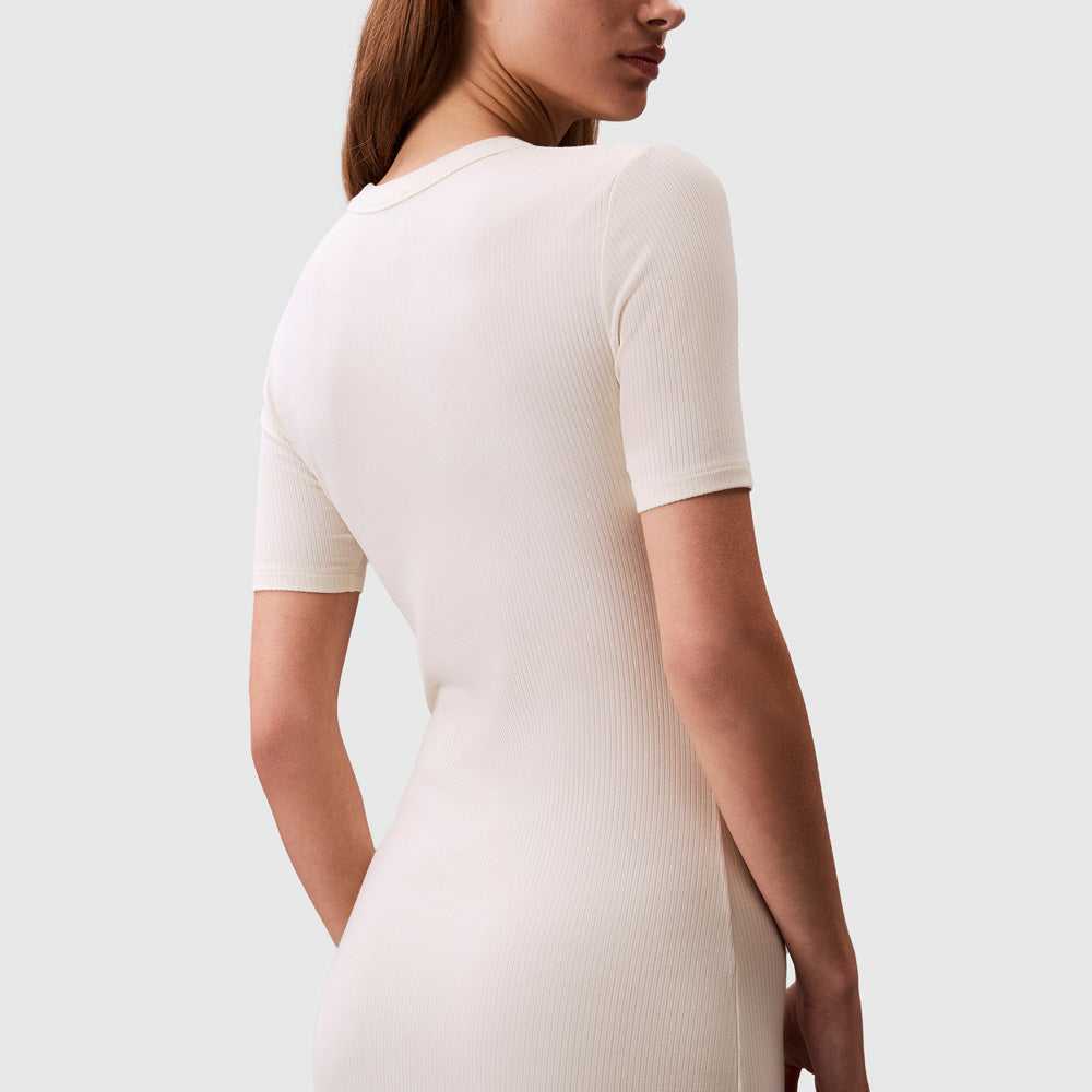 Modal Rib Dress - Cream