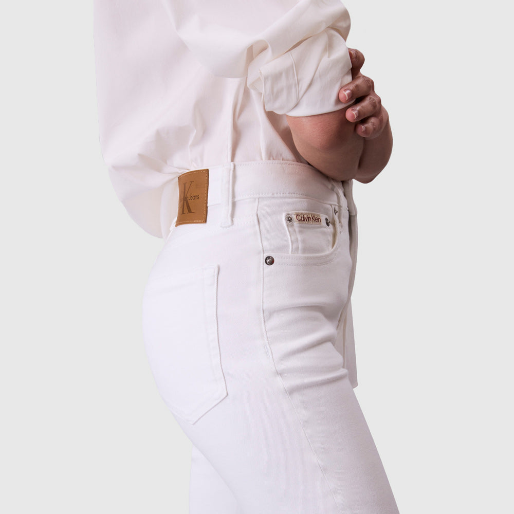 High Rise Skinny Jean Chalk - White