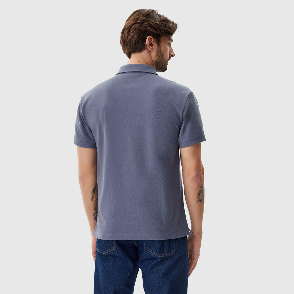 Woven Label Golfer - Blue Grey