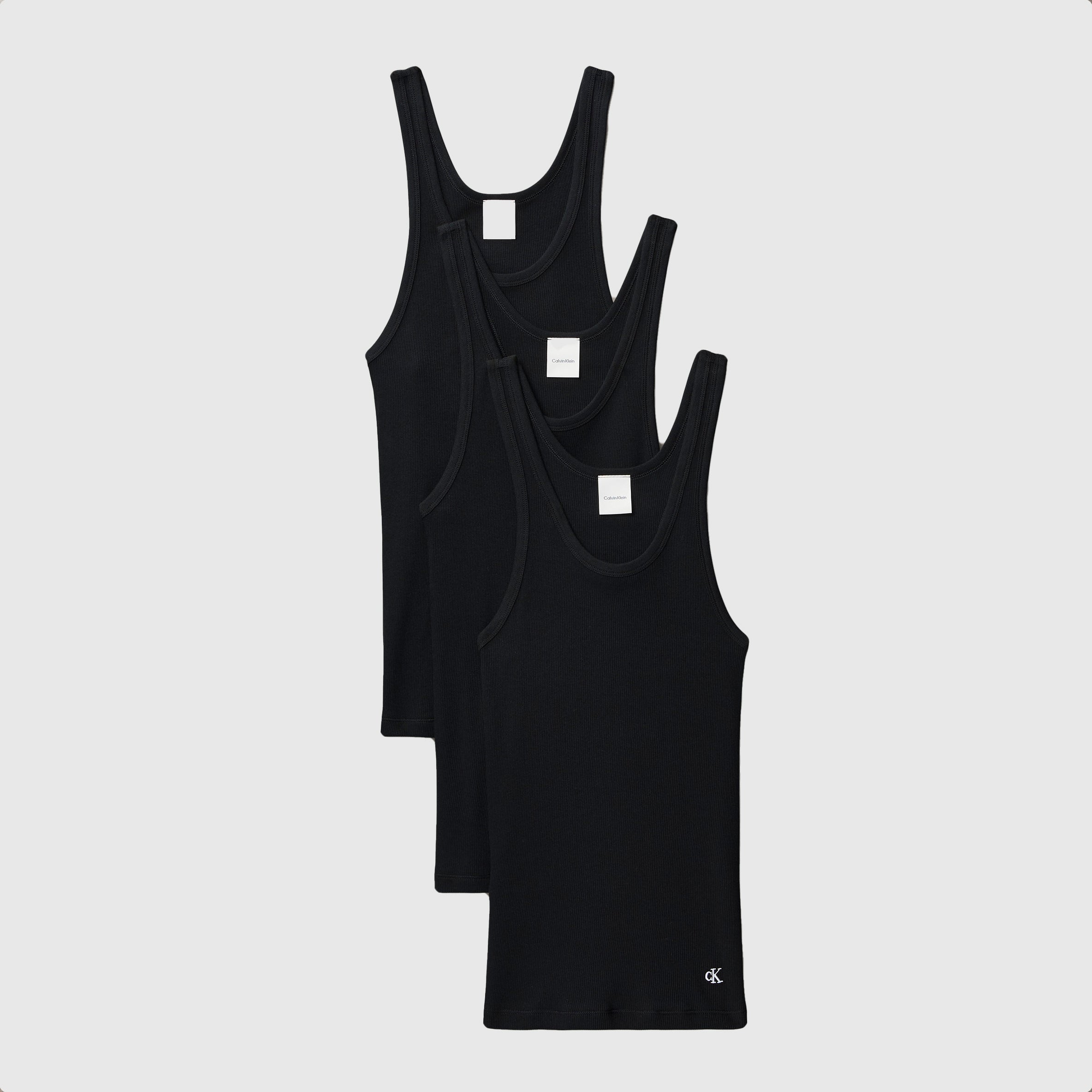 Calvin Klein 3 Pack Cotton Tank - Black |ThirdBaseUrban