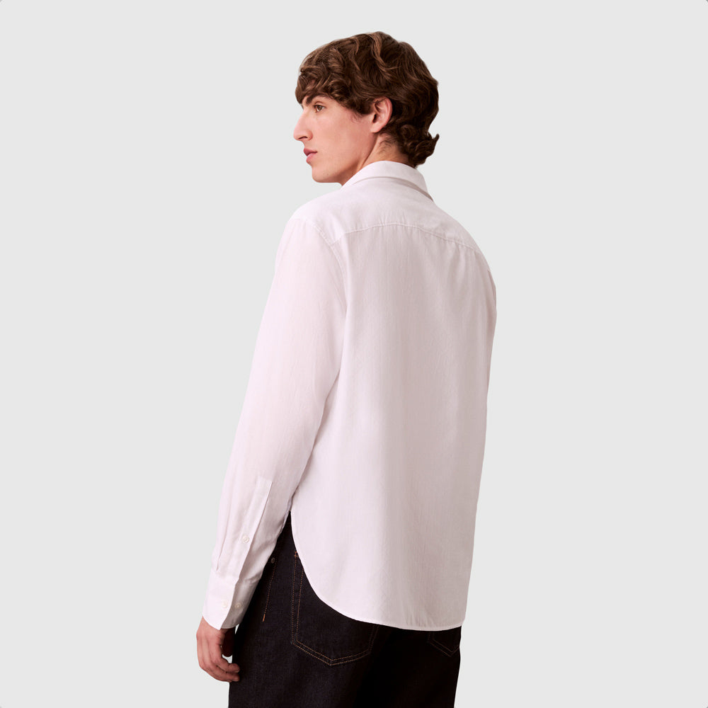 Aop Jacquard Easy Shirt - White