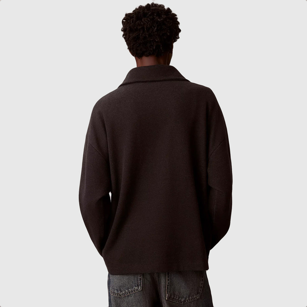 Brushed Rib Pullover - Black