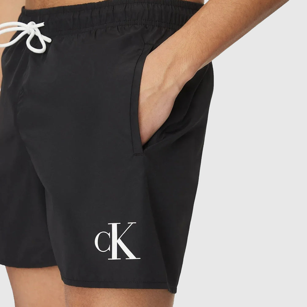 Drawstring Swim Shorts - Black
