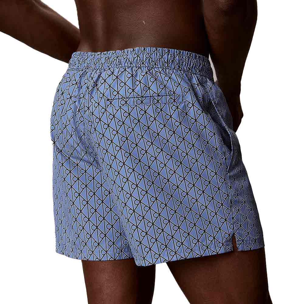 Short Drawstring Swim Short - Blue Grey