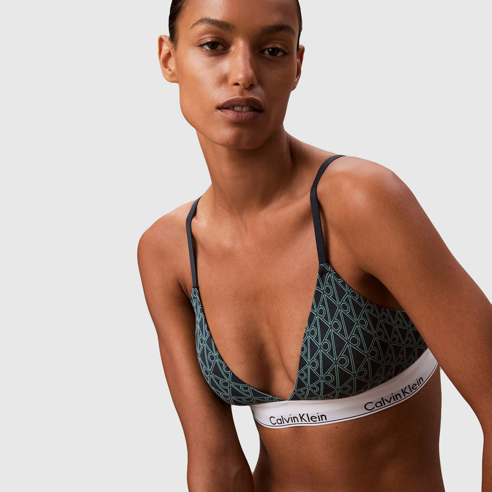 Calvin Klein Lightly Lined Bralette - Blue Multi |ThirdBaseUrban
