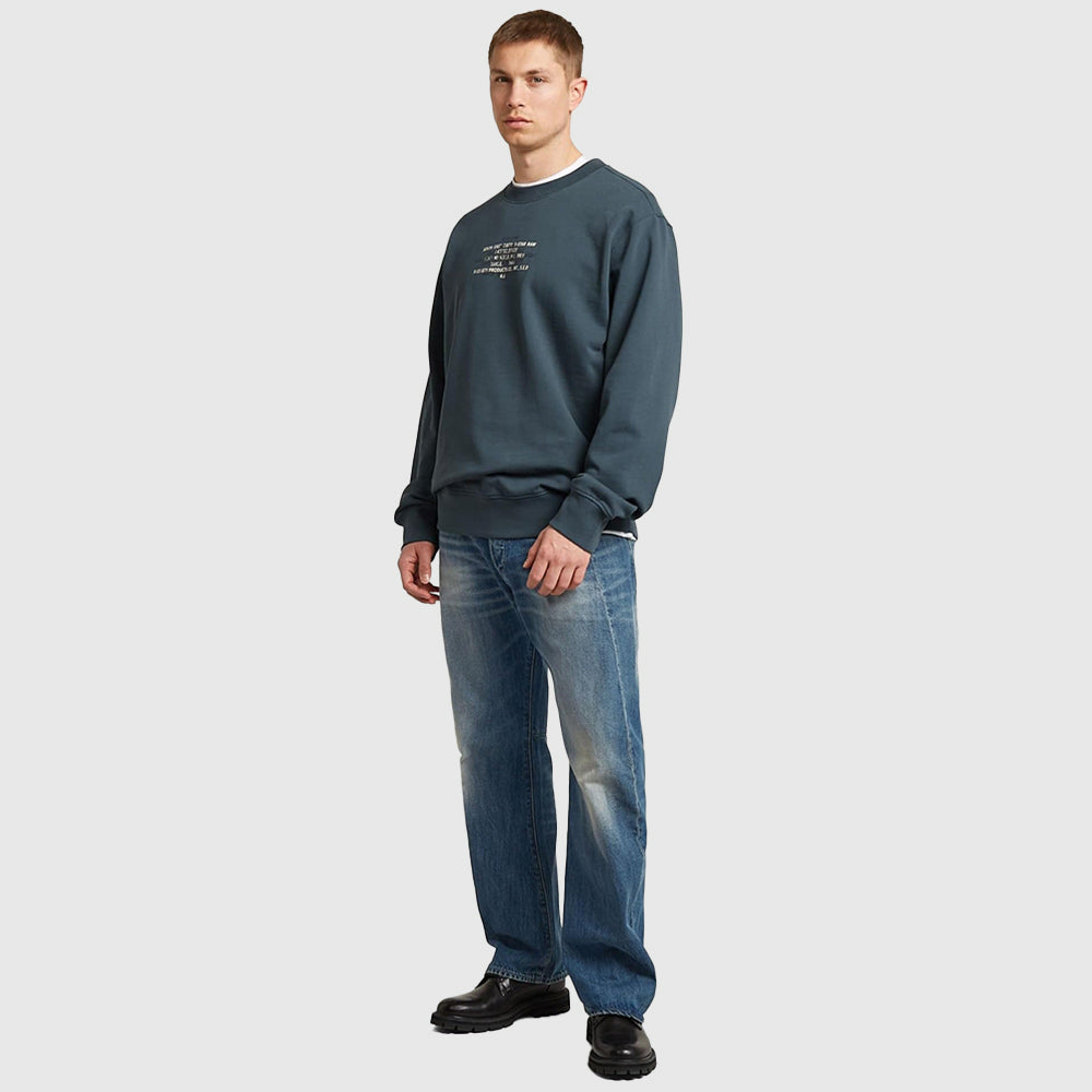 Multi Text Sweat Top - Navy