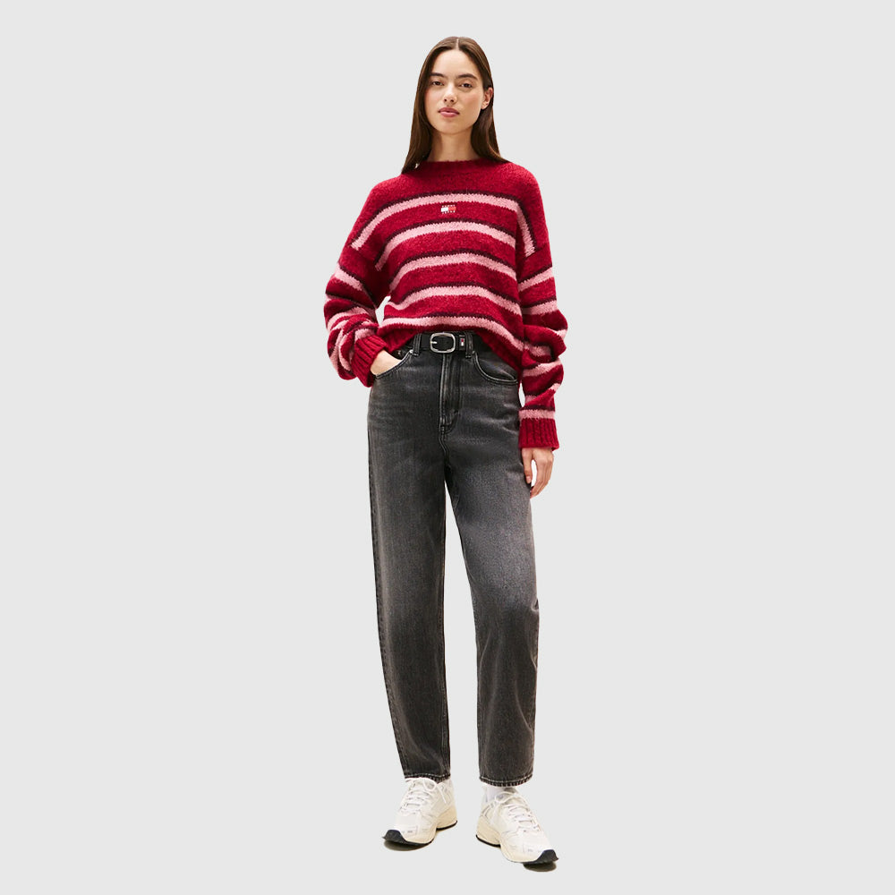 Ultra High Rise Tapered Mom Jeans - Denim Black